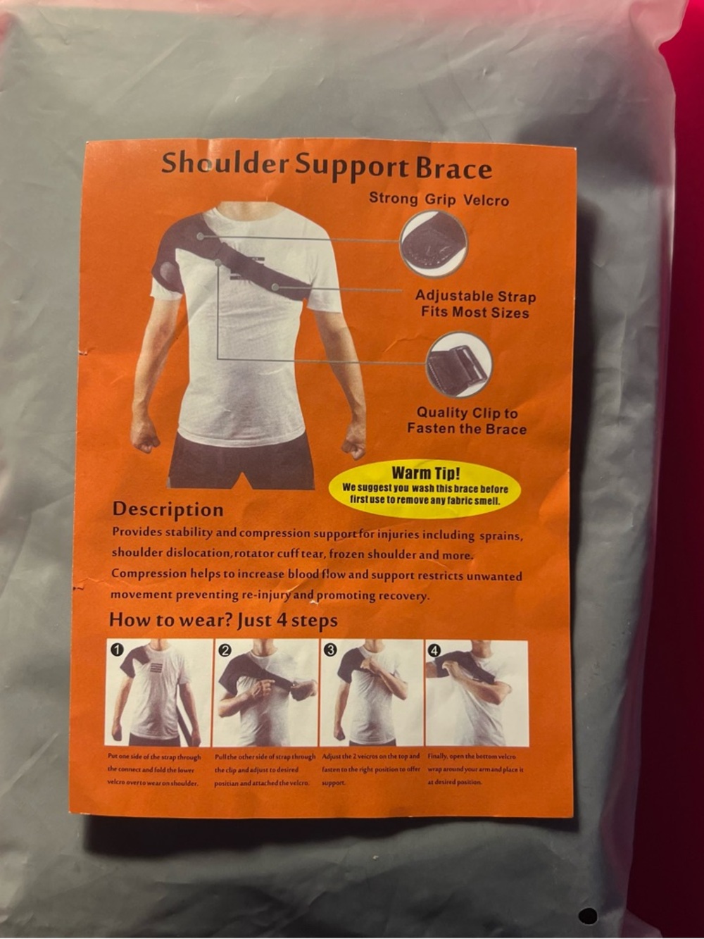 Shoulder Support Brace - Black - Unbranded